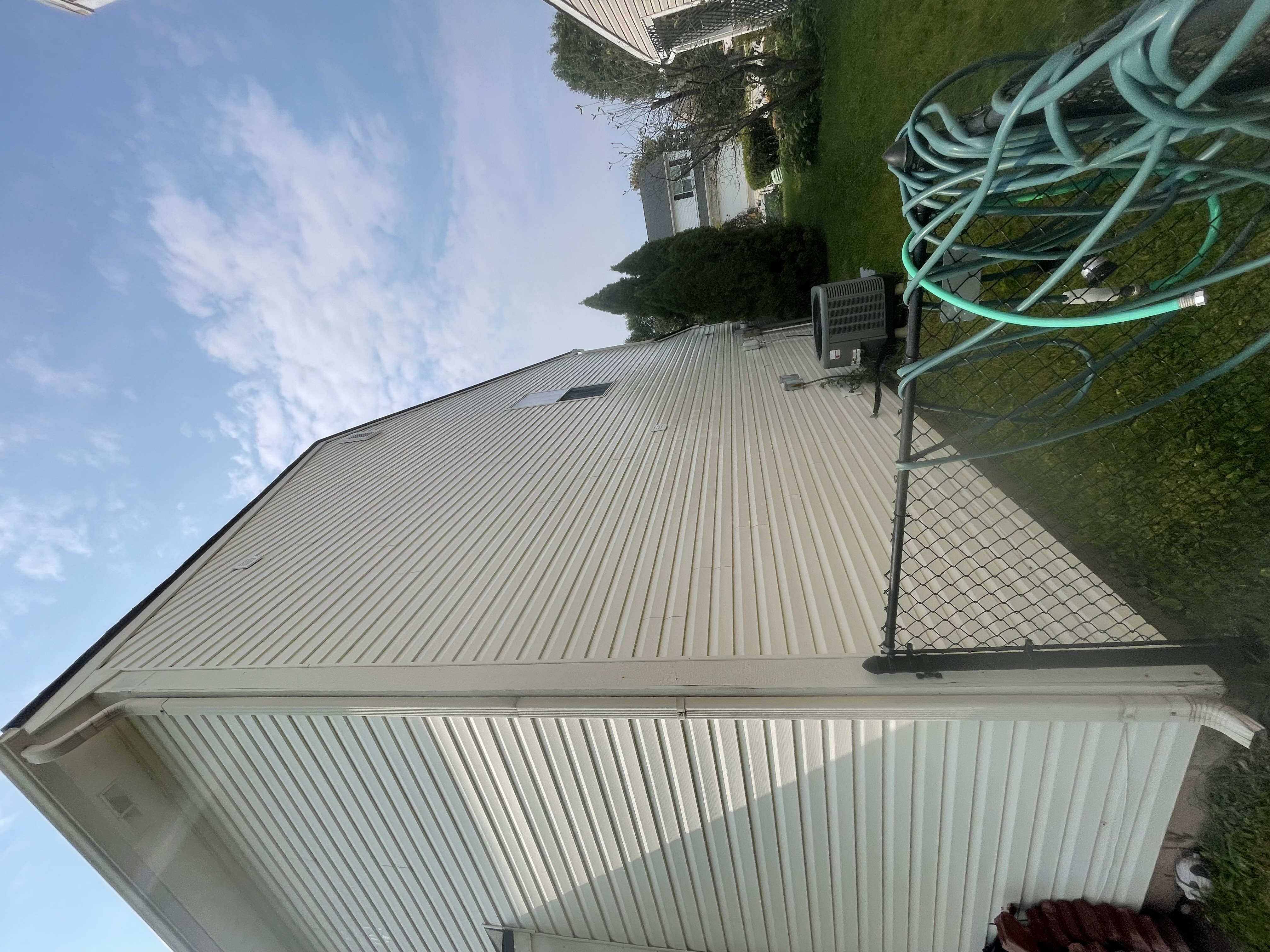 House siding after wash
